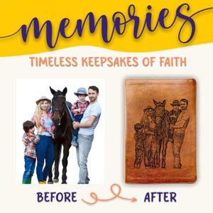 Bíblia NLT personalizada com letras grandes, capa com foto gravada personalizada, com filamento, presente cristão para batismo, casamento ou crisma