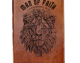 Personalized Bible for Men, NKJV Wide-Margin, Custom Bible for Men Name Engraved, New King James Version, Bibles for men, Bible gift for men