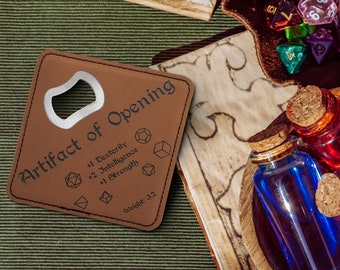 Dungeons and Dragons Artifact of Opening, DnD Coaster Bottle Opener, DnD Gift for Men, Dungeon Master Gift, DnD Stuff, D&D Gifts