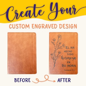 Personalisierte zweisprachige ESV / RVR Bibel: Erstellen Sie Ihr eigenes benutzerdefiniertes graviertes Design mit einem Designer, Reina Valera 1960, englische Standardbibel