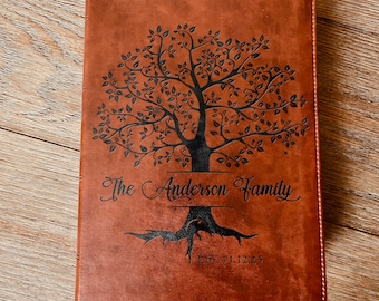 Personalized Family Tree Bible, Custom Engraved ESV Wide-Margin Reference Bible, Wedding Gifts, Christian Gifts, Family Bible for Wedding