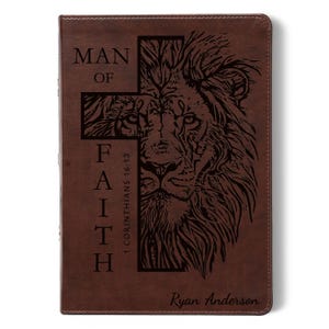 Personalized Bible for Men, ESV Wide Margin, Customized Bible for Men Name Engraved, English Standard Version Bibles for men bible gifts men