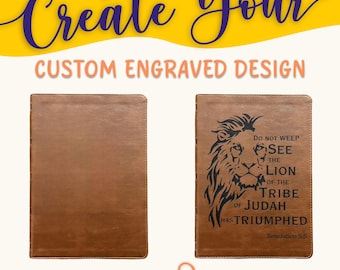 Personalized NKJV Bible: Create Your Own Custom Engraved Design with a Designer, Wide-Margin, Red Letter, New King James Version Holy Bible