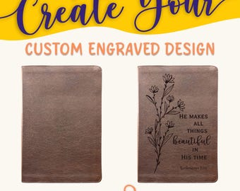 Personalisierte ESV Bibel: Erstellen Sie Ihr eigenes benutzerdefiniertes graviertes Design mit einem Designer, Großdruck, Journaling Holy Bibel, englische Standardversion
