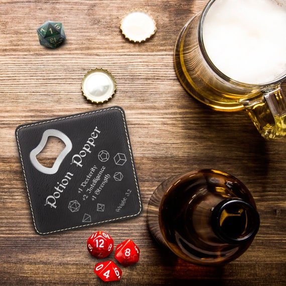 Coaster - Dragon - SET OF 2 - Leather or Stitched Cork Coaster - Dragon - SET OF 2 - Leather or Stitched Cork