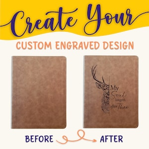 Personalized KJV Bible: Create Your Own Custom Engraved Design with a Designer, Large Print, Red Letter, Wide-Margin, King James Holy Bible