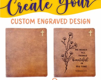 Gepersonaliseerde NIV-bijbel: maak je eigen gegraveerde ontwerp met een ontwerper, rode letter, dagboek, nieuwe internationale versie Heilige Bijbel