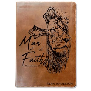 Personalized Bible for Men, ESV Large Print, Customized Bible for Men Name Engraved, English Standard Version Bibles for men bible gifts men