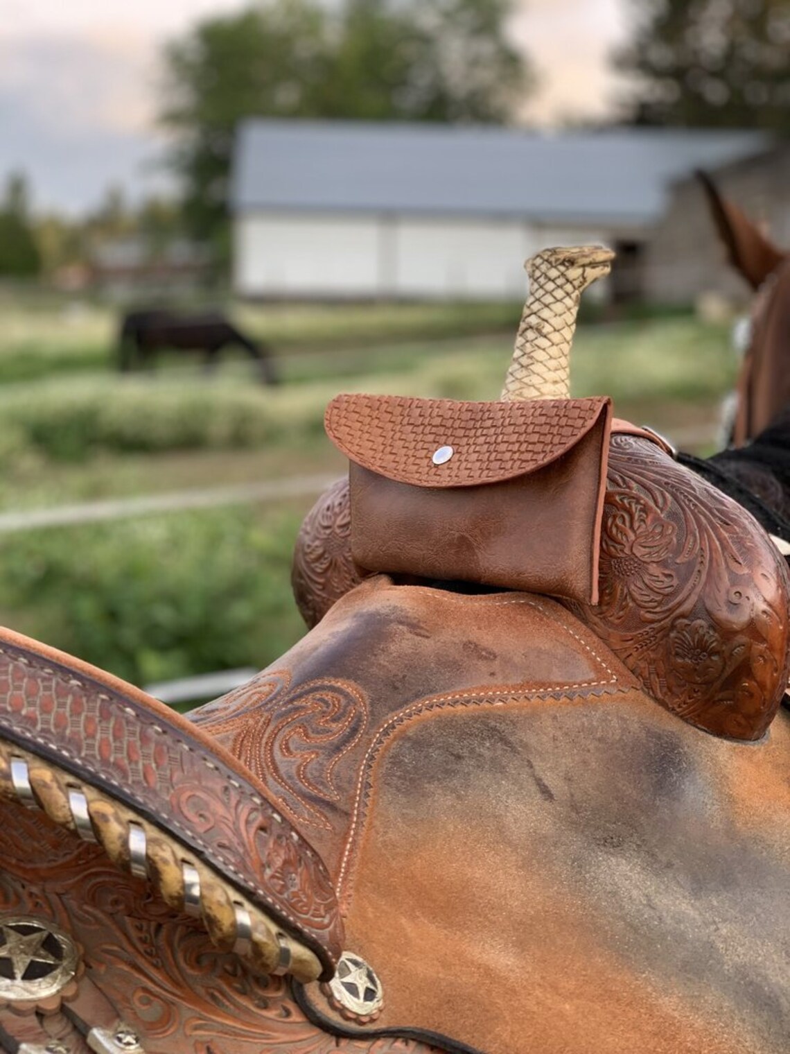 Horse Saddle Bag Cell Phone Holder Horse Tack Horse Etsy