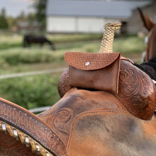Leather Saddle Phone Holder Etsy
