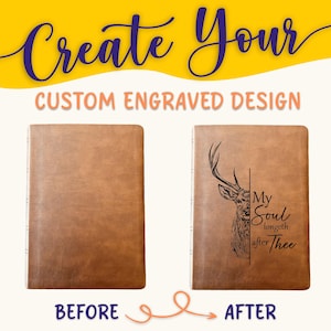 Personalized NASB Bible: Create Your Own Custom Engraved Design with a Designer, Wide Margin Reference Bible, Christian Gift, Baptism Gift