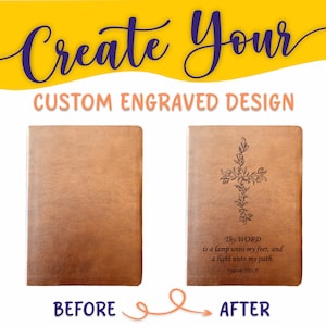 Biblia NASB personalizada: Cree su propio diseño grabado personalizado con un diseñador, letra gigante, letra roja, Nueva Biblia Estándar Americana