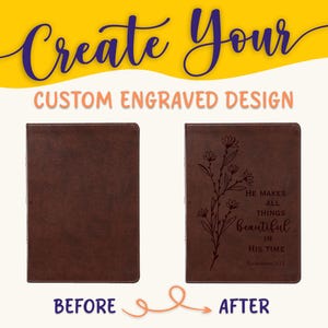 Biblia ESV personalizada: Cree su propio diseño grabado personalizado con un diseñador, margen ancho, referencia, letra roja, versión estándar en inglés