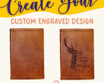 Personalized NKJV Bible: Create Your Own Custom Engraved Design with a Designer, Wide-Margin, Red Letter, New King James Version Holy Bible