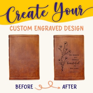 Biblia NKJV personalizada: crea tu propio diseño grabado personalizado con una Biblia Santa de diseñador, con margen ancho y letras rojas, versión New King James.