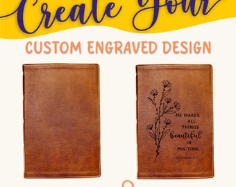 Personalized NKJV Bible: Create Your Own Custom Engraved Design with a Designer, Wide-Margin, Red Letter, New King James Version Holy Bible