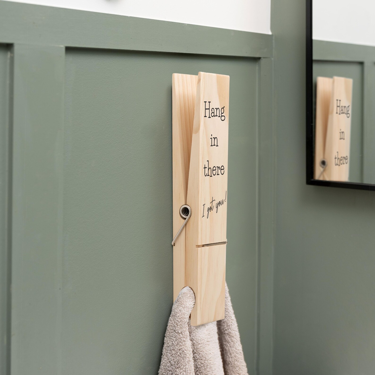 Custom Design Jumbo Giant Clothespin Towel Holder, Rustic Farmhouse ...
