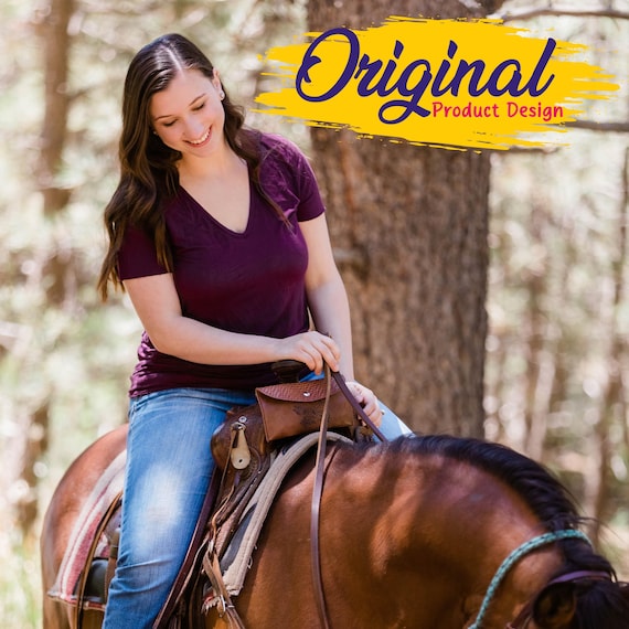 Sacoche De Selle Western En Cuir Véritable - Modèle Simple Pour Cheval - Fabriqué En Inde