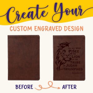 Biblia ESV personalizada: Cree su propio diseño grabado personalizado con un diseñador, margen ancho, referencia, letra roja, versión estándar en inglés