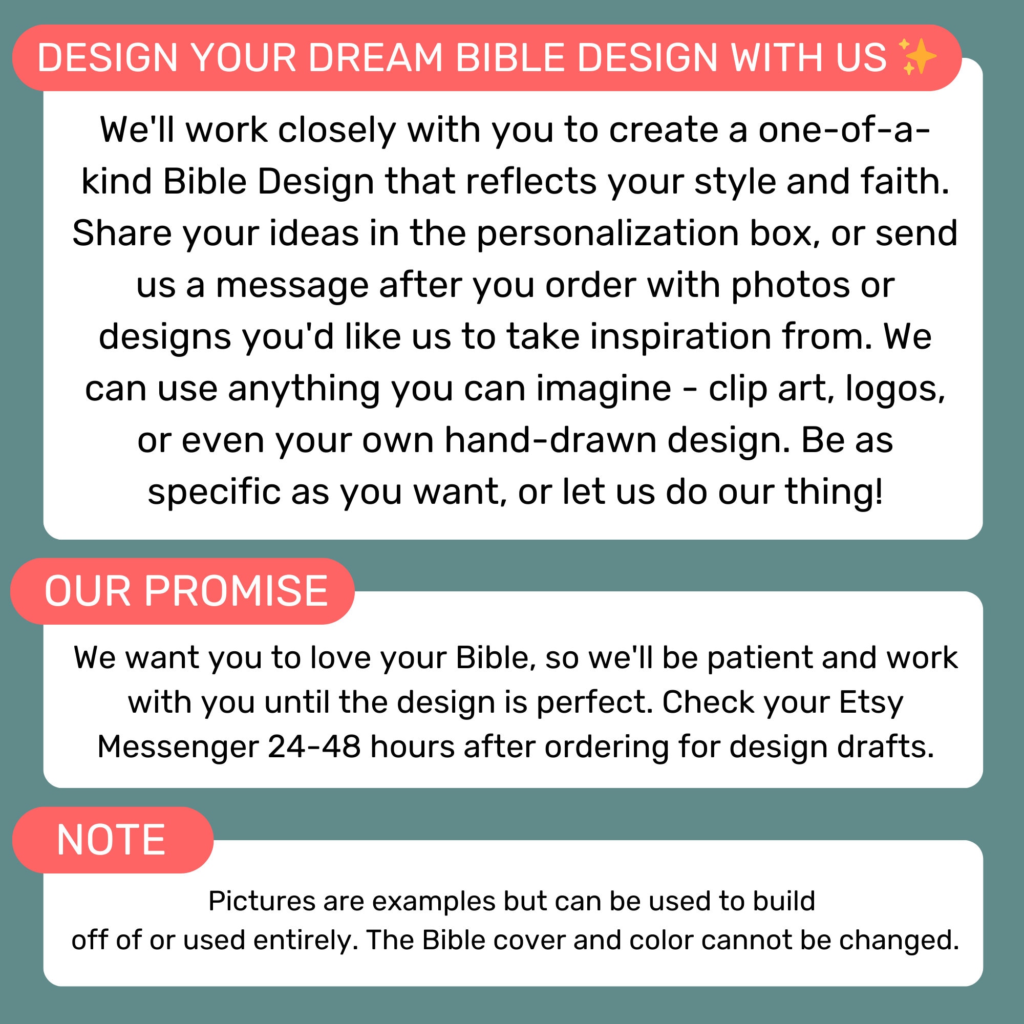 Personalized KJV Bible: Create Your Own Custom Engraved Design with a Designer, Large Print Red Letter Wide-Margin King James Holy Bible