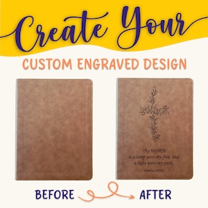 Personalized KJV Bible: Create Your Own Custom Engraved Design with a Designer, Large Print, Red Letter, Wide-Margin, King James Holy Bible