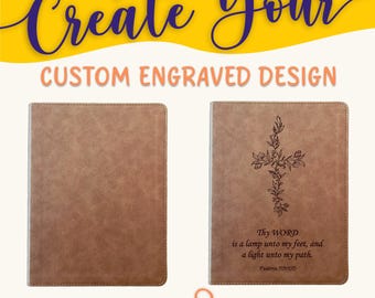 Personalized KJV Bible: Create Your Own Custom Engraved Design with a Designer, Large Print, Red Letter, Wide-Margin, King James Holy Bible