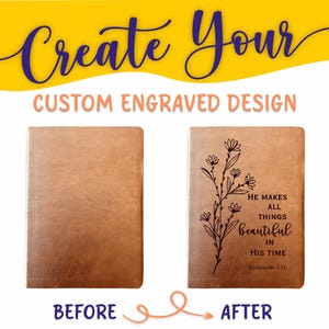 Biblia NASB personalizada: Cree su propio diseño grabado personalizado con un diseñador, letra gigante, letra roja, Nueva Biblia Estándar Americana