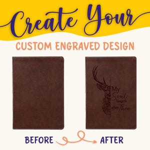 Biblia ESV personalizada: Cree su propio diseño grabado personalizado con un diseñador, margen ancho, referencia, letra roja, versión estándar en inglés