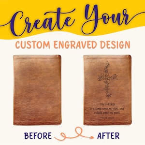 Personalized NLT Bible: Create Your Own Custom Engraved Design with a Designer, Large Print, Reference Holy Bible, New Living Translation