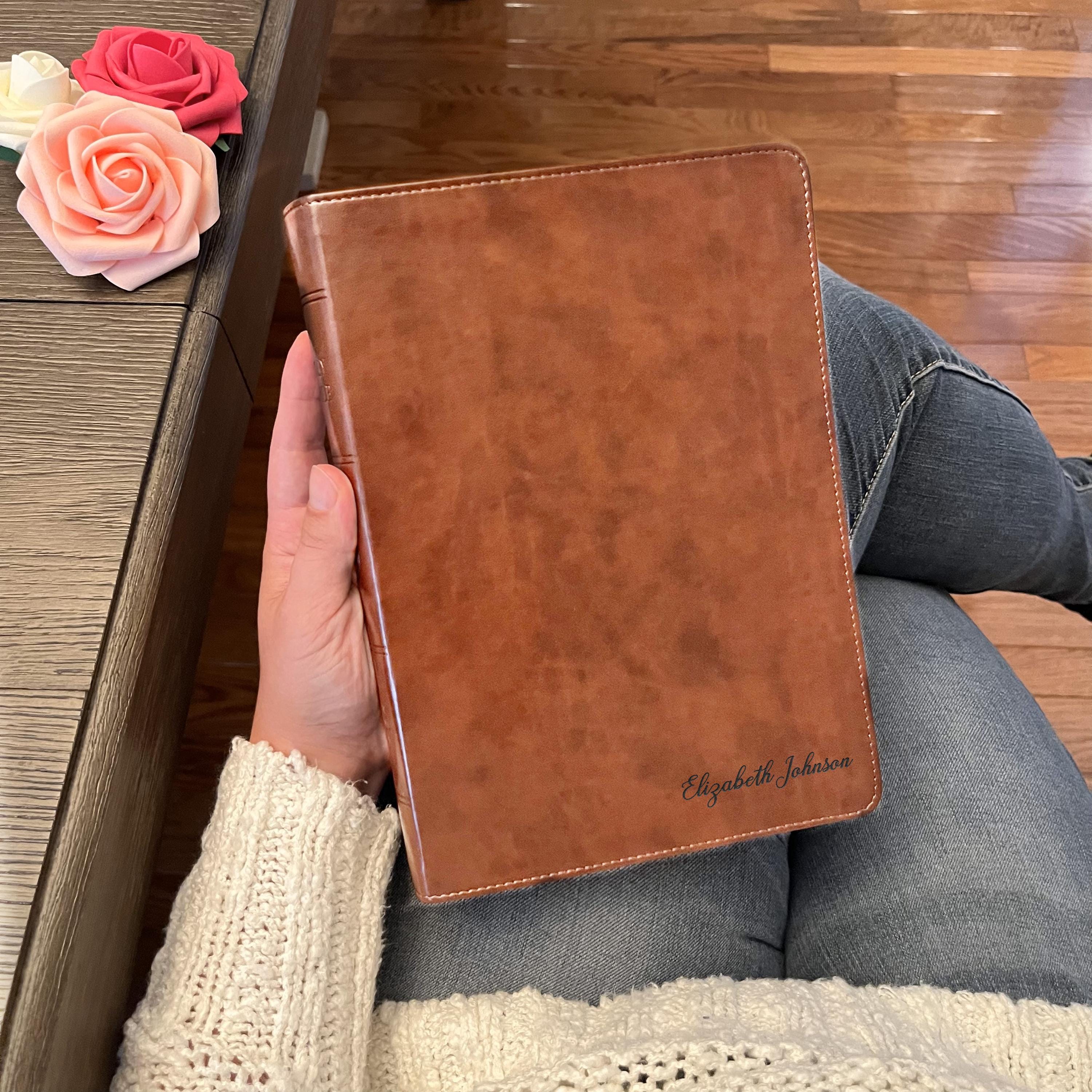 Personalized ESV Bible with Name Engraved, ESV Wide-Margin Bible, Custom Bible Engraved Name, English Standard Holy Bible, Baptism Gifts