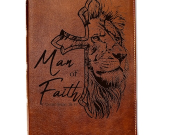 Personalized Bible for Men, NKJV Wide-Margin, Custom Bible for Men Name Engraved, New King James Version, Bibles for men, Bible gift for men