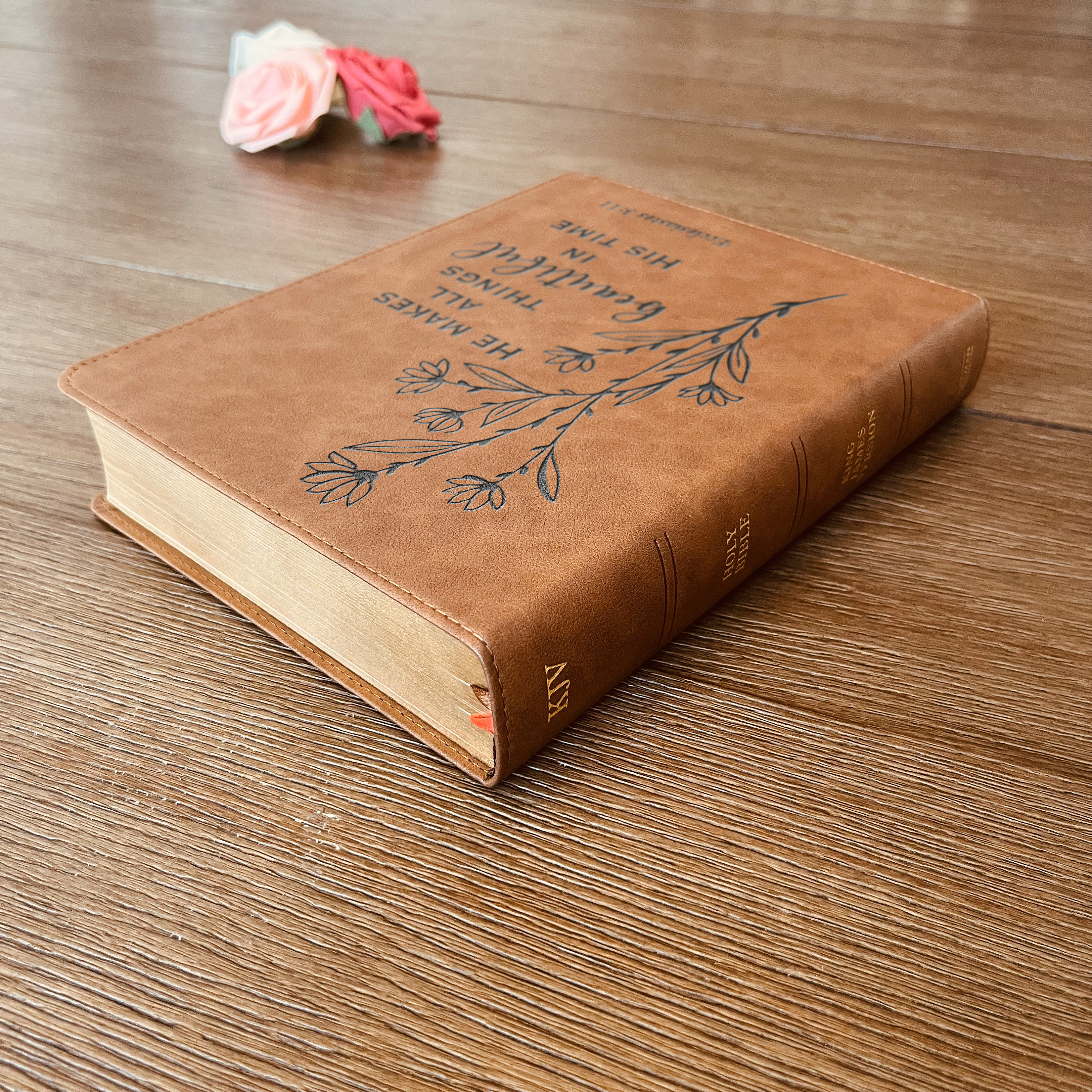Personalized KJV Bible: Create Your Own Custom Engraved Design with a Designer, Large Print Red Letter Wide-Margin King James Holy Bible