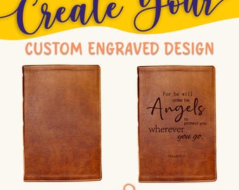 Personalized NKJV Bible: Create Your Own Custom Engraved Design with a Designer, Wide-Margin, Red Letter, New King James Version Holy Bible