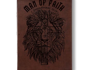 Personalized Bible for Men, ESV Wide Margin, Custom Bible for Men Name Engraved, English Standard Version, Bible for men, Bible gift for men