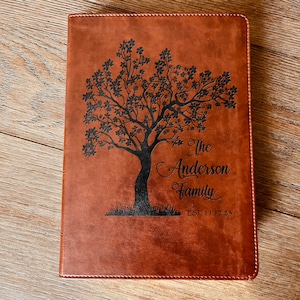 Personalized Family Tree Bible, Custom Engraved ESV Wide-Margin Reference Bible, Wedding Gifts, Christian Gifts, Family Bible for Wedding