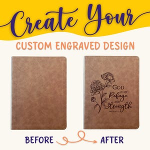 Biblia KJV personalizada: crea tu propio diseño grabado personalizado con un diseñador, letra grande, letras rojas, margen ancho, Santa Biblia King James