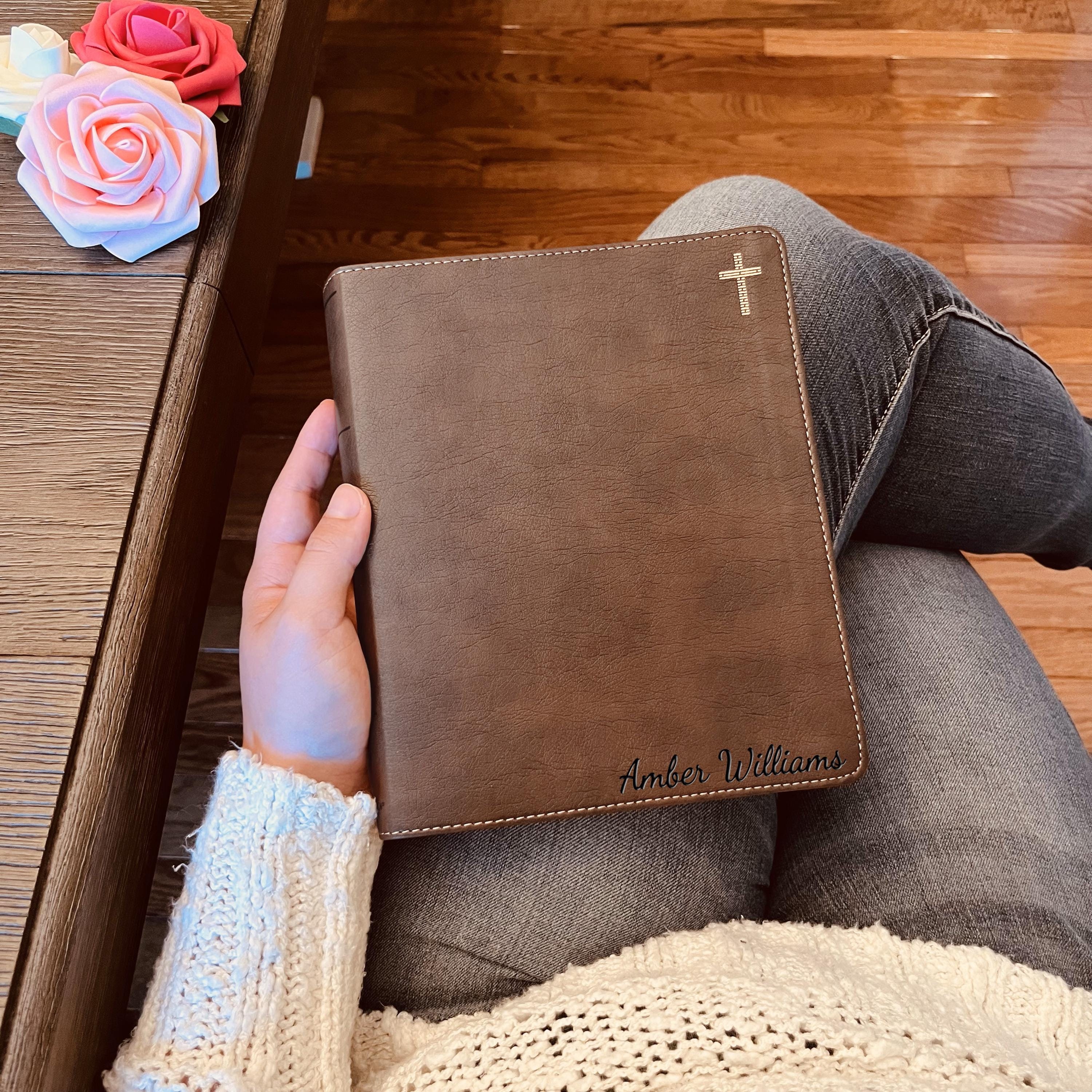 Personalized NIV Bible with name Engraved, NIV Journaling Bible, Custom Bible Engraved Name, New International Version, Baptism Gifts