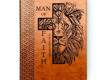 Bible personnalisée pour homme, Bible d'étude KJV, Bible personnalisée pour homme avec nom gravé, Version King James, Bibles pour hommes, Cadeaux Bible pour hommes