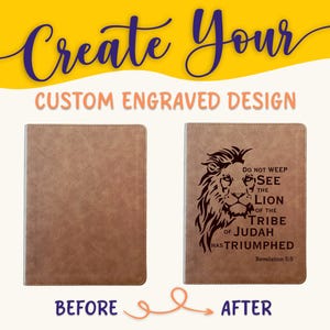 Personalized KJV Bible: Create Your Own Custom Engraved Design with a Designer, Large Print, Red Letter, Wide-Margin, King James Holy Bible