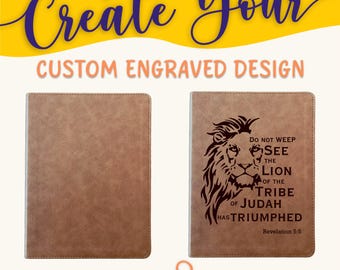 Personalized KJV Bible: Create Your Own Custom Engraved Design with a Designer, Large Print, Red Letter, Wide-Margin, King James Holy Bible