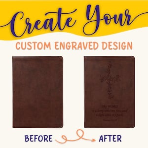 Biblia ESV personalizada: Cree su propio diseño grabado personalizado con un diseñador, margen ancho, referencia, letra roja, versión estándar en inglés