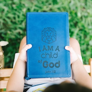 Benutzerdefinierte NKJV Kinderbibel, NKJV Kinder Blaue Bibel, individuell gravierte neue King James Version Bibel für Kinder, christliche Geschenke, Taufegeschenke