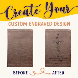 Personalisierte ESV Bibel: Erstellen Sie Ihr eigenes benutzerdefiniertes graviertes Design mit einem Designer, Großdruck, Journaling Holy Bibel, englische Standardversion