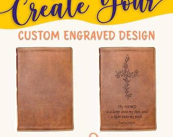Personalized NKJV Bible: Create Your Own Custom Engraved Design with a Designer, Wide-Margin, Red Letter, New King James Version Holy Bible