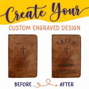 Personalized KJV Bible: Create Your Own Custom Engraved Design with a Designer, KJV Compact Value Edition, Red Letter, King James Holy Bible
