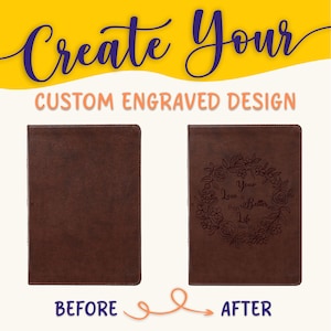 Biblia ESV personalizada: Cree su propio diseño grabado personalizado con un diseñador, margen ancho, referencia, letra roja, versión estándar en inglés