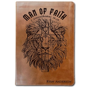 Personalized Bible for Men, ESV Large Print, Customized Bible for Men Name Engraved, English Standard Version Bibles for men bible gifts men