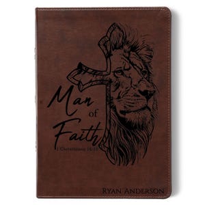 Personalized Bible for Men, ESV Wide Margin, Customized Bible for Men Name Engraved, English Standard Version Bibles for men bible gifts men