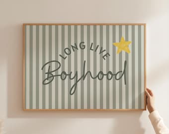 Lámina decorativa "Viva la niñez": Arte mural neutro para habitación infantil (descarga digital)