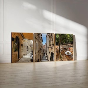 Muurkunst Kroatië| Prachtige kustmuurkunst | Direct downloaden | Set van 3"